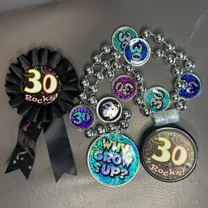 🔥30th Birthday Bundle Over the Hill Pins Necklace